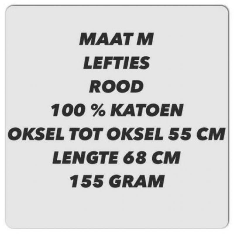 Maat m - lefties - rood