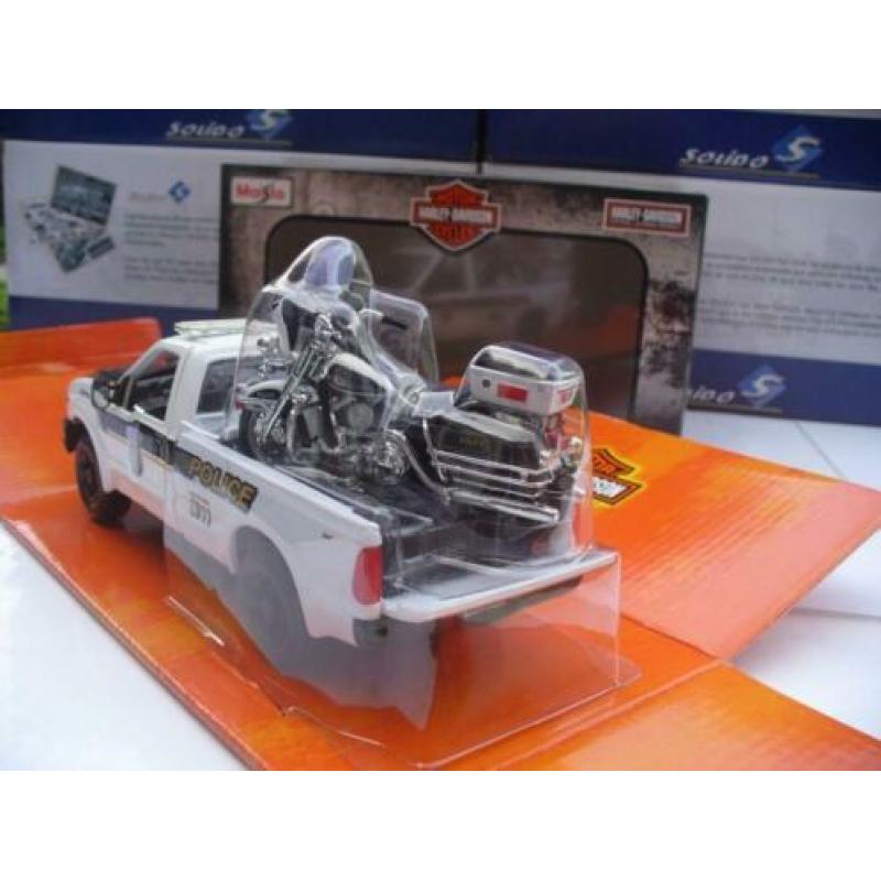 Maisto 1/24 Ford F-350 Pick Up Police Harley Davidson