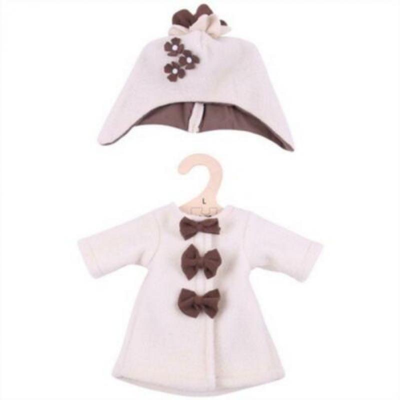 Bigjigs beige jasje met muts voor poppen 32/35cm Paola Reina