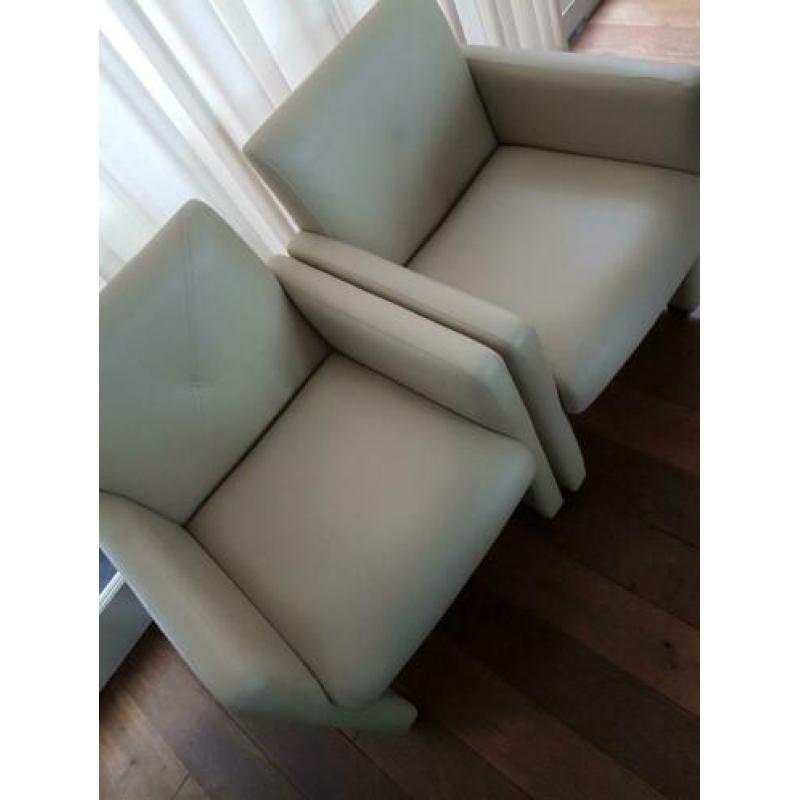 Fauteuils eetkamerstoelen, beige