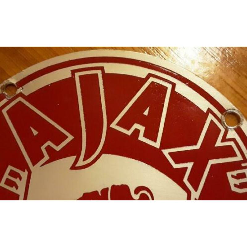 Merkplaatje ajax de boer brandweermateriaal aluminium 10 cm.