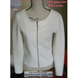 VILA vest off white maat M (36/38) zgan