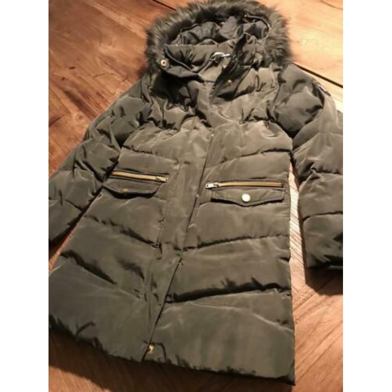 Name it Winterjas olijfgroen maat 134- 140