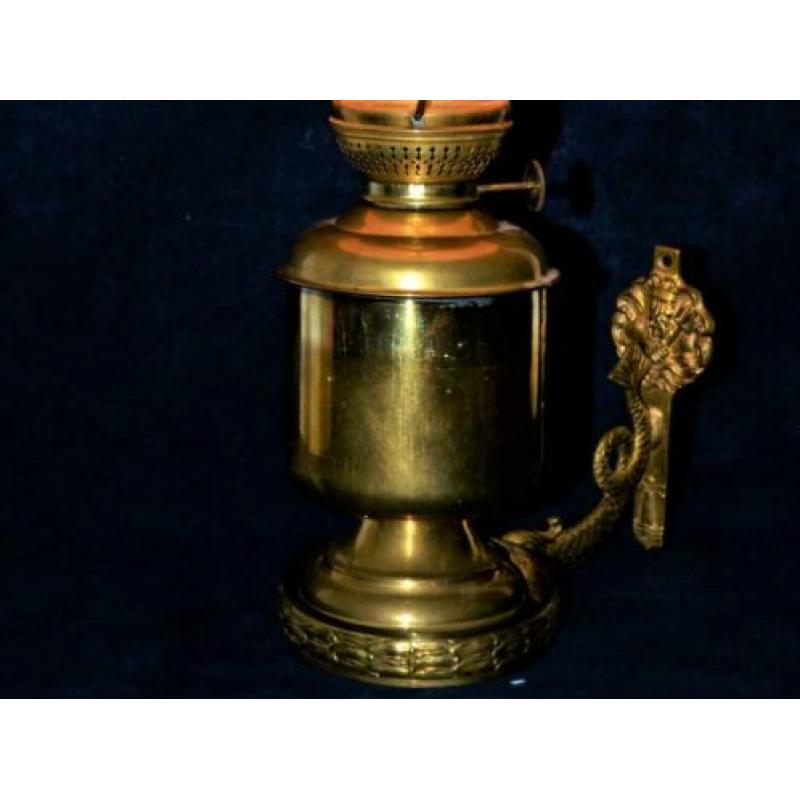oude messing Scheeps olielamp, ophang.Originele staat