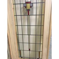 Massief houten ensuite suite glas in lood schuifdeuren