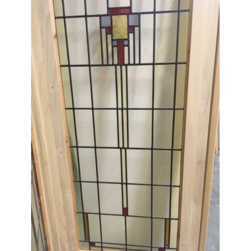 Massief houten ensuite suite glas in lood schuifdeuren