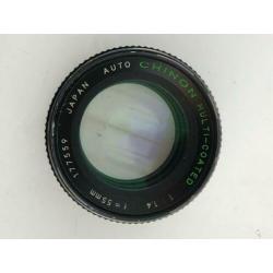 Chinon auto MC (TOMIOKA!) 1.4/55mm met diafragmaprobleem M42