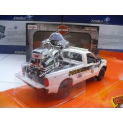 Maisto 1/24 Ford F-350 Pick Up Police Harley Davidson