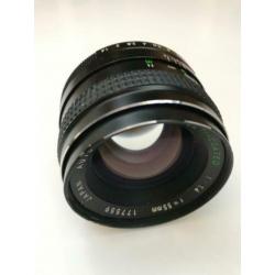 Chinon auto MC (TOMIOKA!) 1.4/55mm met diafragmaprobleem M42