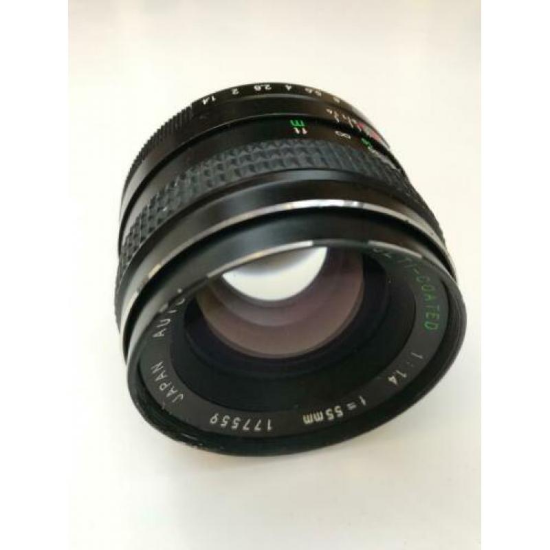 Chinon auto MC (TOMIOKA!) 1.4/55mm met diafragmaprobleem M42