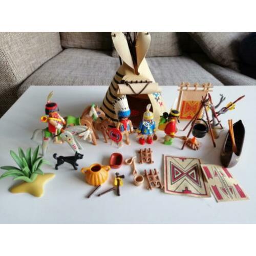 Indianen Playmobil: 3733 Indian Camp, kamp met wigwam
