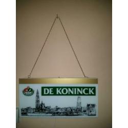 De Koninck bier lichtreclame, lichtbak, reclame bord vintage