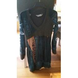 Desigual tuniek met jeans print maat L