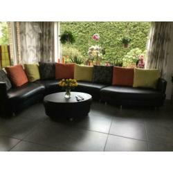 Rolf Benz hoekbank chaisse Chaplins eettafel
