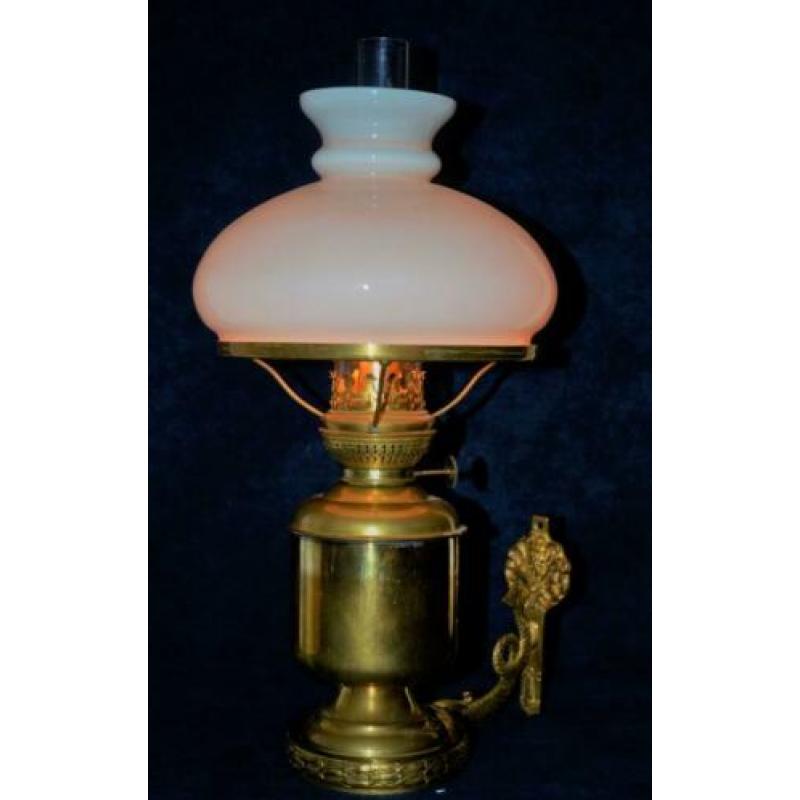 oude messing Scheeps olielamp, ophang.Originele staat