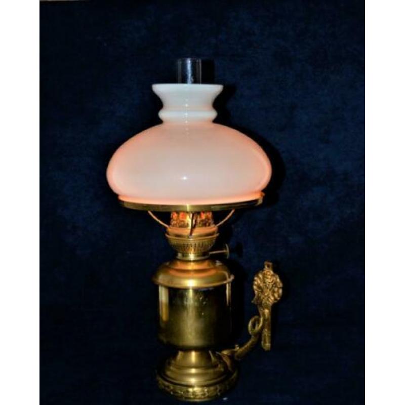 oude messing Scheeps olielamp, ophang.Originele staat