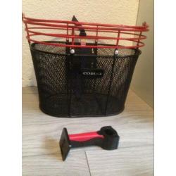 Fietsmand Cordo rood zwart
