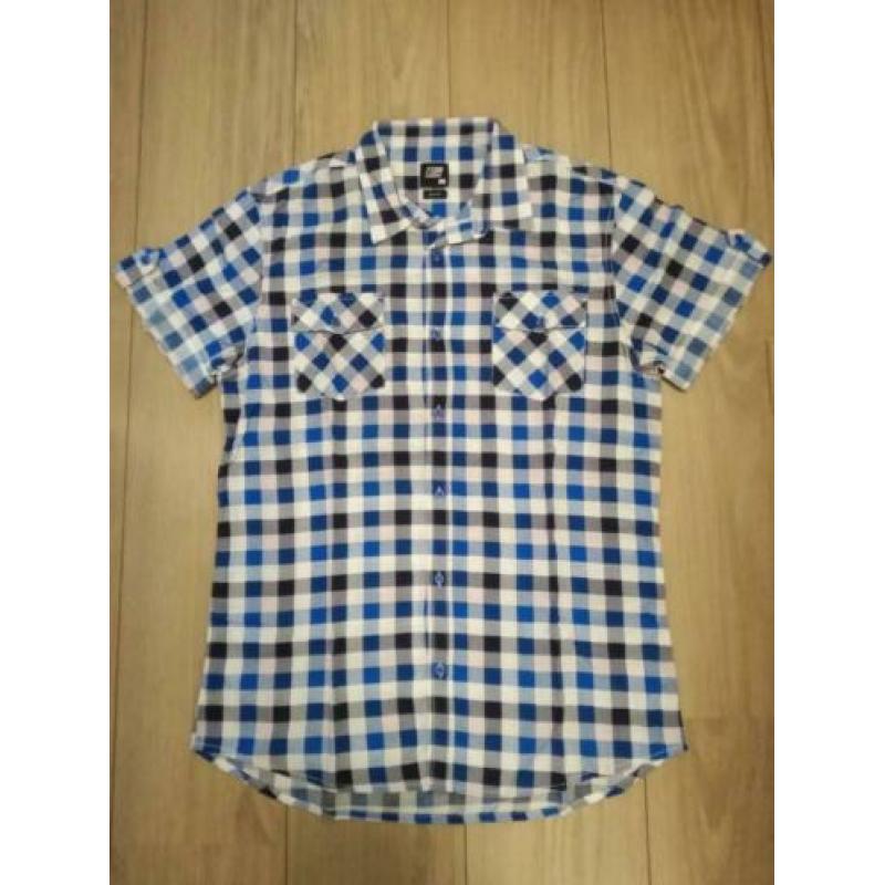 Slim Fit overhemd maat L korte mouw Fishbone !!!!