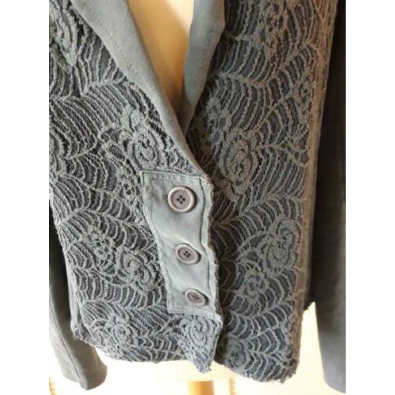 TRANSFER 40 Blauw sweatstof katoenen VEST COLBERT JASJE