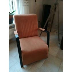 Mooie z.g.a.n. Industriële Cognackleurige Fauteuil.