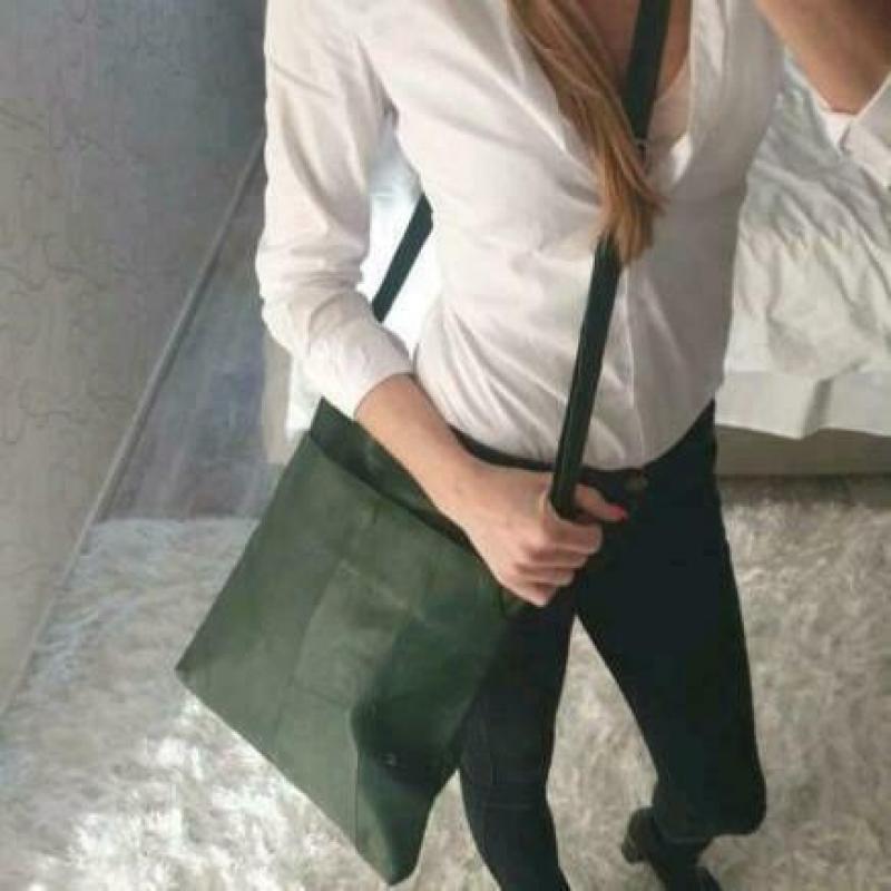 Leer tas groen nieuw