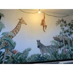 Jungle fotobehang voor baby / kinderkamer twv 353 euro