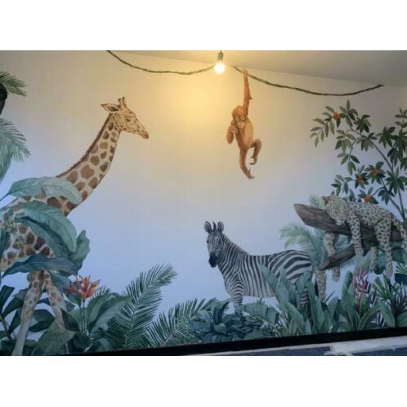 Jungle fotobehang voor baby / kinderkamer twv 353 euro