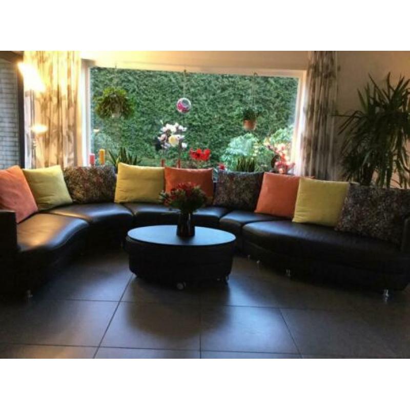 Rolf Benz hoekbank chaisse Chaplins eettafel