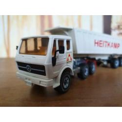 Siku Mercedes 2232 Heitkamp kieper trailer 1:55 nm