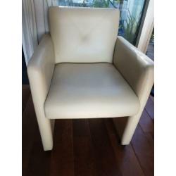 Fauteuils eetkamerstoelen, beige