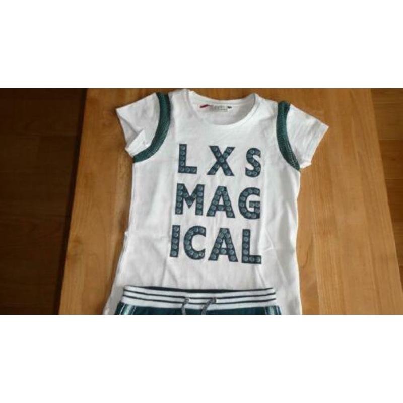 Looxs rokje en shirt groen 152