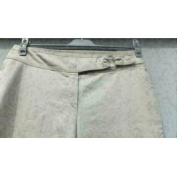 BRAX licht bronskleurig glans stretch broek mt 38