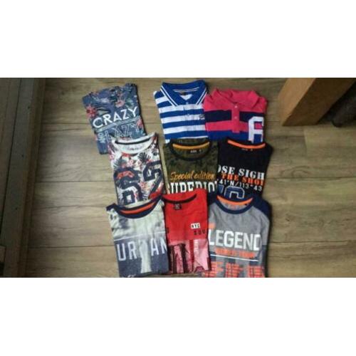 9 mooie shirts 146/152 zgan