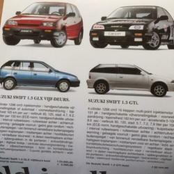 Autofolder/Brochure Suzuki modellen 1993 16 pagina's/poster