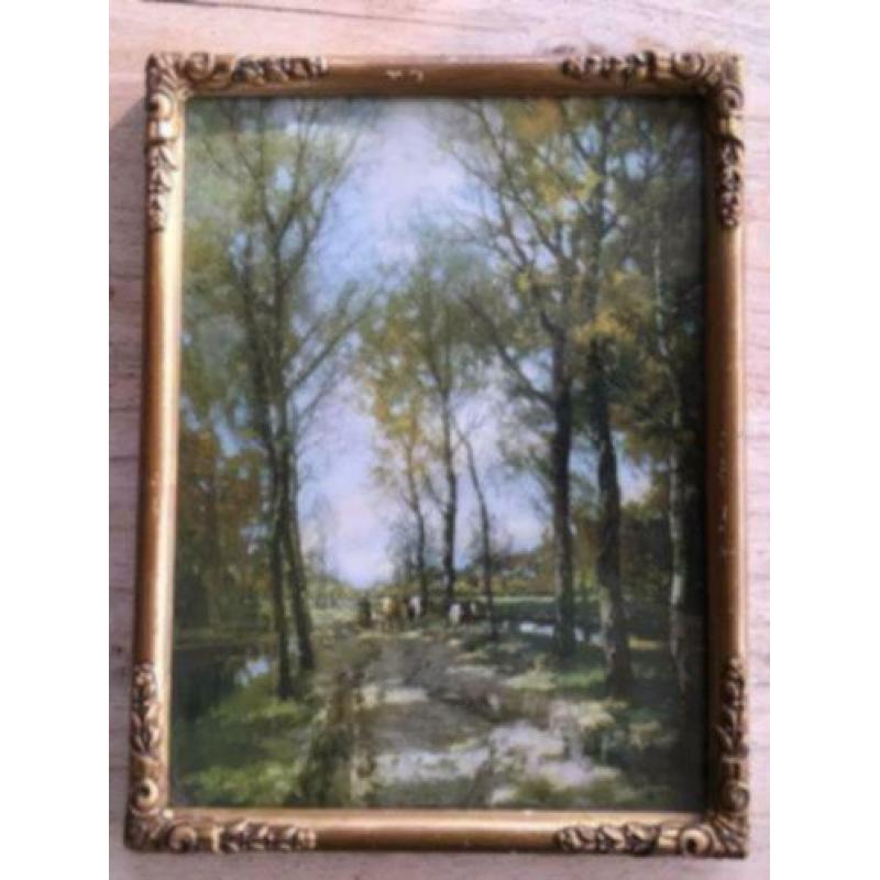 vintage landschap schilderijen set