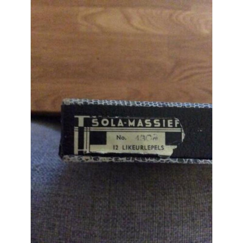 Sola massief likeurlepeltjes/advocaatlepeltjes