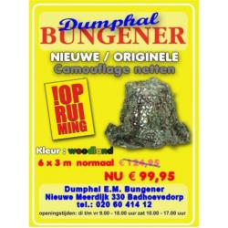 Camouflage net wit camouflagenet woodland groen nieuw / gebr