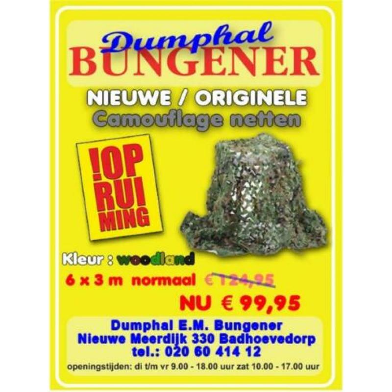 Camouflage net wit camouflagenet woodland groen nieuw / gebr