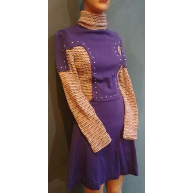 Vintage jurk (60s/70s) met colkraag ( MT M)