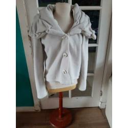 BORIS industries vest/jas met royale kraag maat XXL creme
