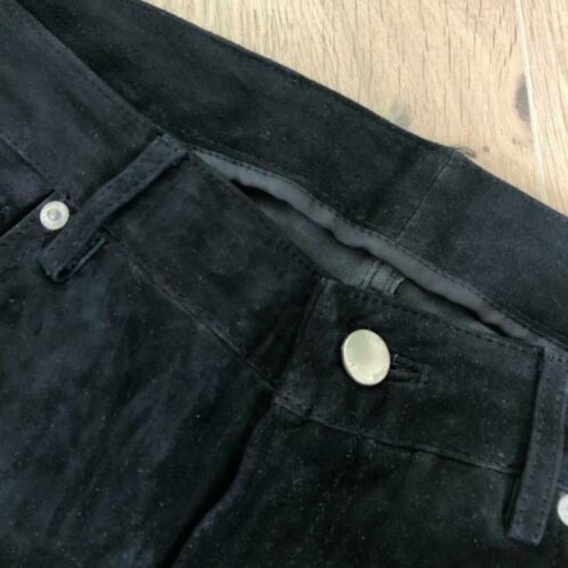 BLK DNM - suede broek - zwart - maat 29