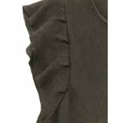 Massimo Dutti - Zwarte mouwloze gebreide top maat S
