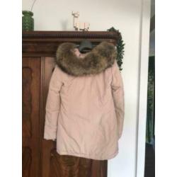 Woolrich parka poeder roze dames maat s winterjas