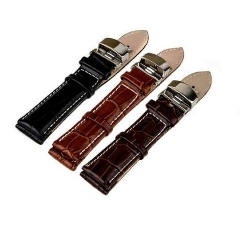 Leren horloge bandje band bruine zwarte 18mm 20mm 22mm 24mm