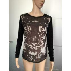C574 Guess Maat 36=S blouse top zwart