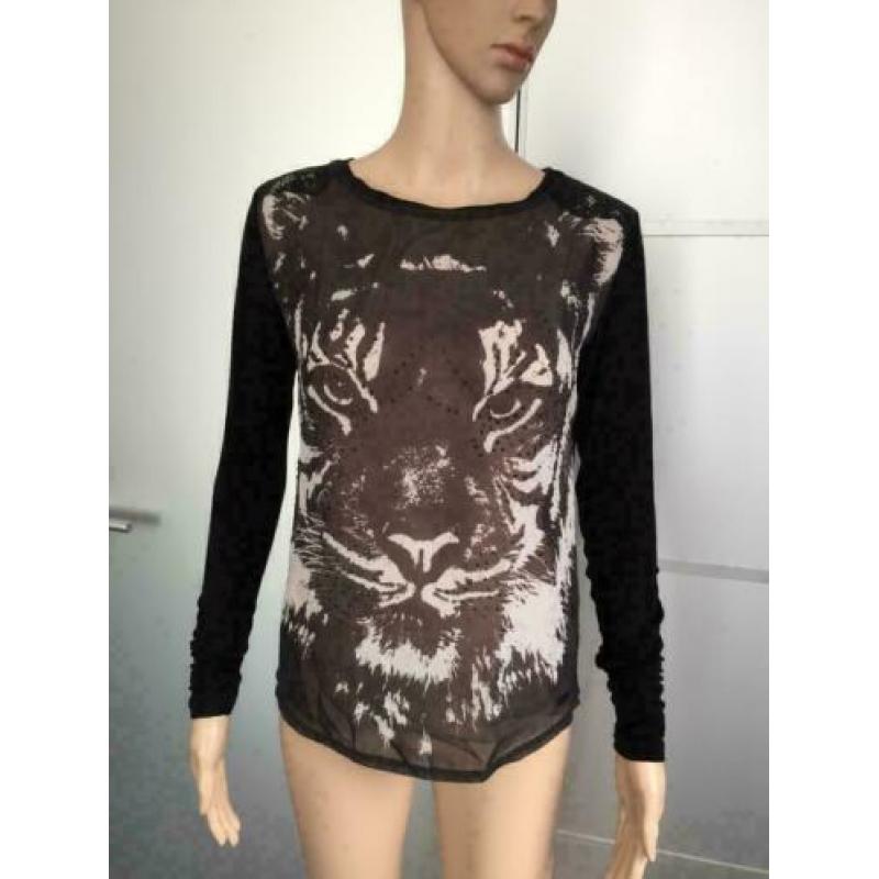 C574 Guess Maat 36=S blouse top zwart