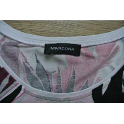 marcona shirt 46 zwart wit rood roze NIEUW