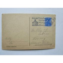 Ansichtkaart groeten uit Haarlem Amsterdamsche poort 1947