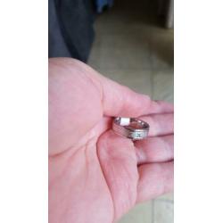 RVS Ring met Romeinse Cijfers Maat 22 Kleur Zilver Nieuw