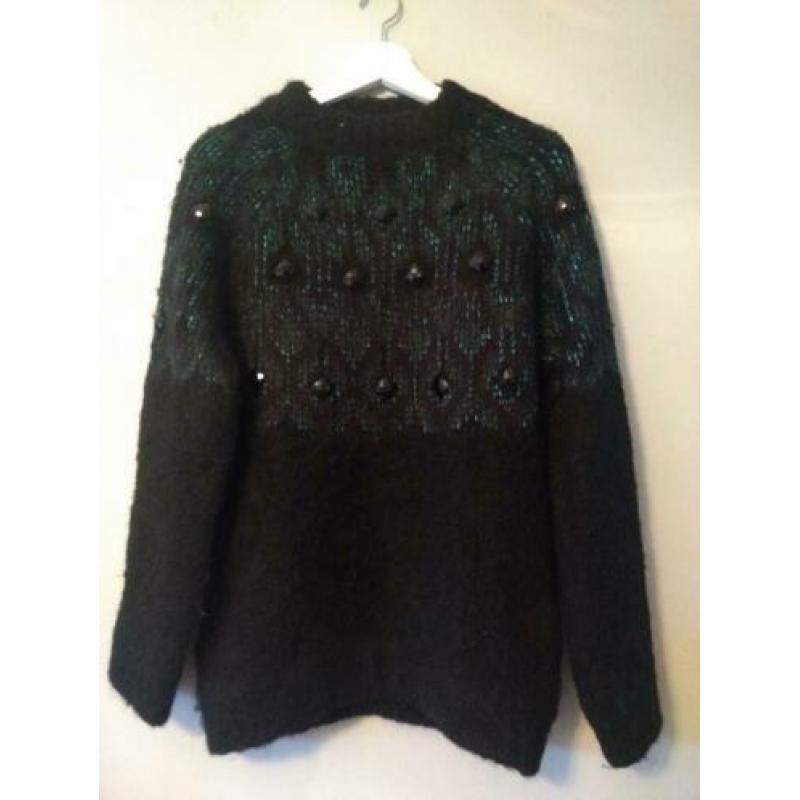 Zwarte alpaca-wolblend trui H&M, maat M, zgan